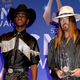 Lil Nas X (L) and Billy Ray Cyrus pose in the press room of the 53rd annual CMA Awards on November 13, 2019 in Nashville, Tennessee.